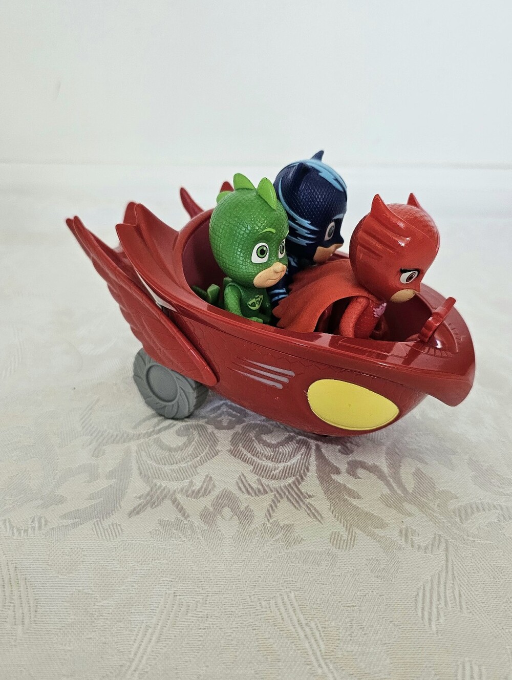 PJ Masks Owl Glider with Catboy, Gekko, and Owlette - Like New!